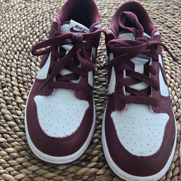 Nike Dunk Low (Maroon/White) – Size 2.5Y – Worn Once! Non-negotiable - Picture 1 of 4